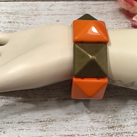 Orange Stretchy Bracelet - Picture 3 of 8